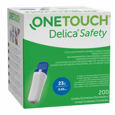 One Touch Delica Safety wegwerpprikpen 23 G, 200 stuks One Touch Delica Safety wegwerpprikpen 23 G, 200 stuks
