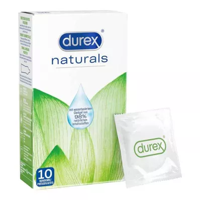 Durex naturals condooms met glijmiddel op waterbasis, 10 stuks Durex naturals condooms met glijmiddel op waterbasis, 10 stuks