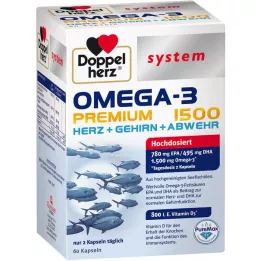 DOPPELHERZ Omega-3 Premium 1500 systeemcapsules, 60 capsules