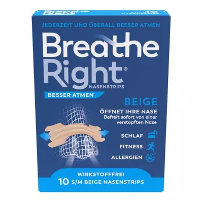 BESSER Breathe Breathe Right Neuskapje normaal beige, 10 stuks BESSER Breathe Breathe Right Neuskapje normaal beige, 10 stuks