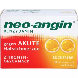 NEO-ANGIN Benzydamine acute keelpijn citroen, 40 stuks