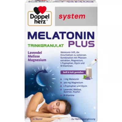 DOPPELHERZ Melatonine Plus Trinkgranulat systeem Btl, 30 stuks
