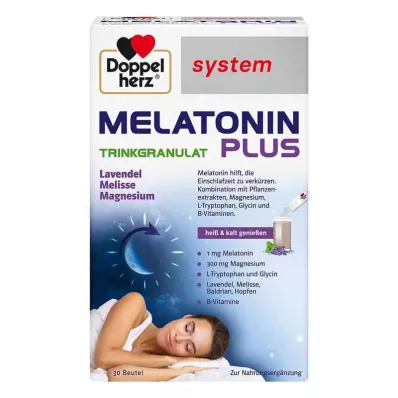 DOPPELHERZ Melatonine Plus Trinkgranulat systeem Btl, 30 stuks