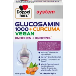DOPPELHERZ Glucosamine 1000+Curcuma veganistisch syst.Kps., 120 st