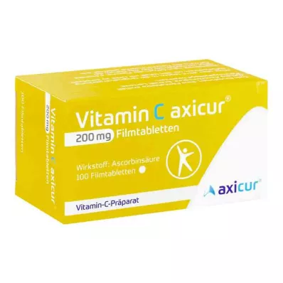 Vitamine C Axicur 200 mg filmomhulde tabletten (100 stuks) Vitamine C Axicur 200 mg filmomhulde tabletten (100 stuks)