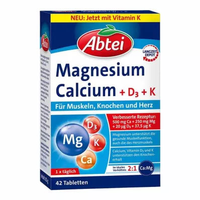 Abbey Magnesium Calcium + D+K tabletten, 42 st Abbey Magnesium Calcium + D+K tabletten, 42 st