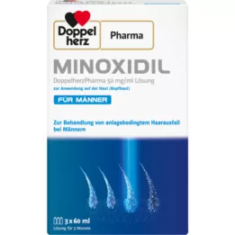 MINOXIDIL DoppelherzPhar.50mg/ml Oplossing voor de Huid Man, 3X60 ml
