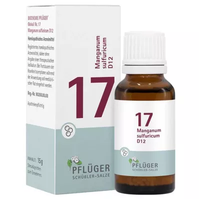 Biochemie Pflueger 17 Manganum zwavelicum D 12 bolletjes, 15 g Biochemie Pflueger 17 Manganum zwavelicum D 12 bolletjes, 15 g