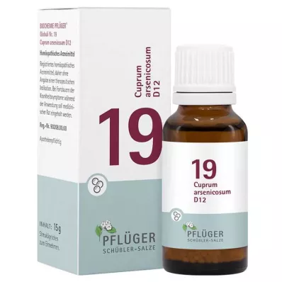 Biochemie Pflueger 19 Cuprum arsenicosum D 12 bolletjes, 15 g Biochemie Pflueger 19 Cuprum arsenicosum D 12 bolletjes, 15 g