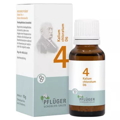 Biochemie Pflueger 4 Kaliumchloratum D 6 bolletjes, 15 g