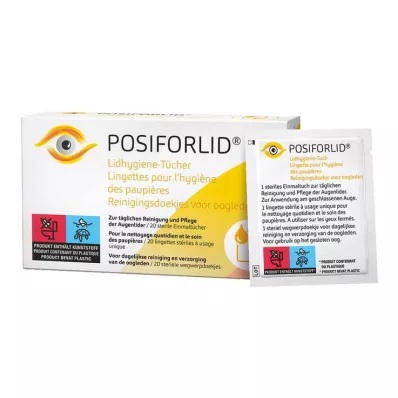 Posiforlid ooglidhygiënedoekjes, 20 stuks Posiforlid ooglidhygiënedoekjes, 20 stuks