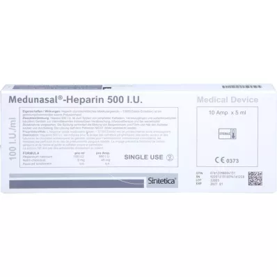 MEDUNASAL-Ampullen met heparine 500 IE, 10 x 5 ml