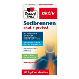 DOPPELHERZ Brandend maagzuur acuut+protect kauwtabletten, 20 stuks