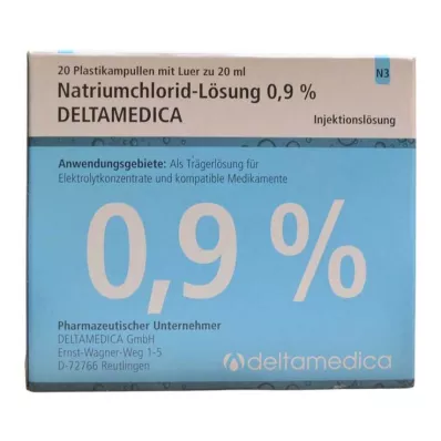 NATRIUMCHLORID-Oplossing 0,9% Deltamedica Luer Pl., 20X20 ml
