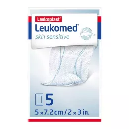 LEUKOMED huidgevoelig steriel 5x7,2 cm, 5 st