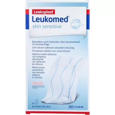 LEUKOMED huidgevoelig steriel 8x15 cm, 5 st