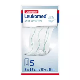 LEUKOMED huidgevoelig steriel 8x15 cm, 5 st