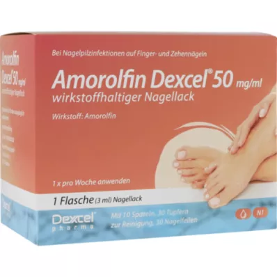 AMOROLFIN Dexcel 50 mg/ml nagellak met werkzame stof, 3 ml