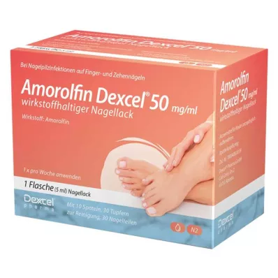 AMOROLFIN Dexcel 50 mg/ml nagellak met werkzame stof, 5 ml