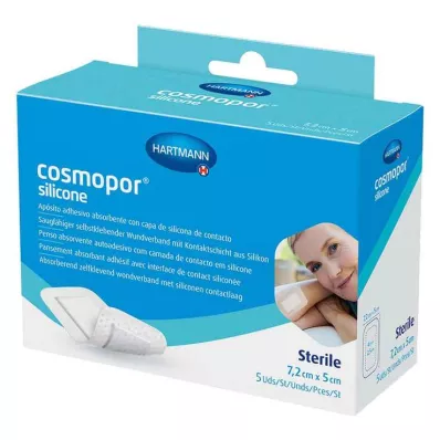 Cosmopor® siliconen wondverband 5x7,2 cm, 5 st