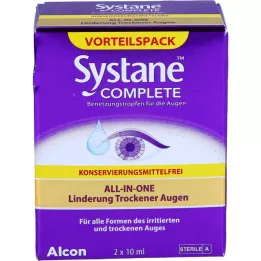 SYSTANE COMPLETE Glijmiddel voor het oog zonder conserveermiddel, 2 x 10 ml