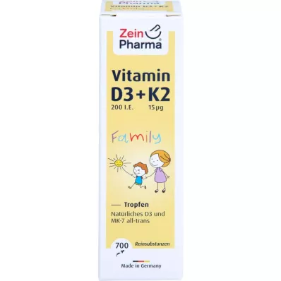 VITAMIN D3+K2 MK-7 alle trans Familie-infuus, 20 ml