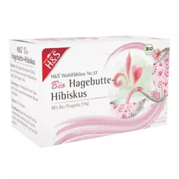 H&amp;S Biologisch Rozenbottel-Hibiscus Filterzakje, 20X3,0 g