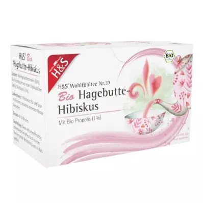 H&S biologische rozenbottel-hibiscusfilterzak, 20 x 3,0 g H&S biologische rozenbottel-hibiscusfilterzak, 20 x 3,0 g
