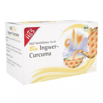 H&S Biologisch gember-kurkuma filterzakje, 20X1,25 g H&S Biologisch gember-kurkuma filterzakje, 20X1,25 g
