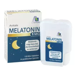 MELATONIN 1 mg minitabletten in dispenser, 120 stuks