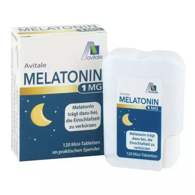 Melatonine 1 mg minitabletten in dispenser, 120 stuks Melatonine 1 mg minitabletten in dispenser, 120 stuks