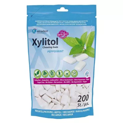 MIRADENT Xylitol tandverzorgingskauwgom pepermunt, 200 st MIRADENT Xylitol tandverzorgingskauwgom pepermunt, 200 st