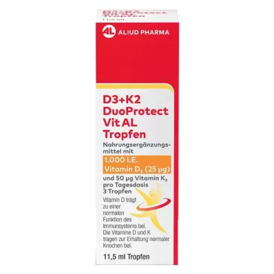 D3+K2 DuoProtect Vit AL 1000 I.E./50 µg druppels, 11,5 ml