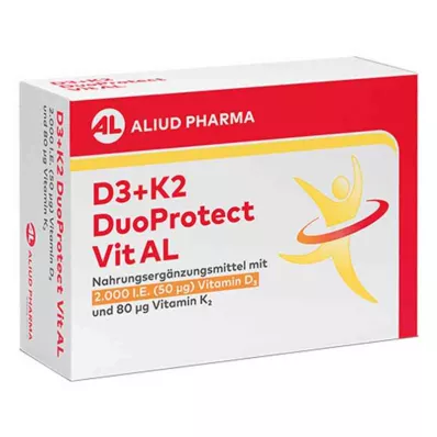 D3+K2 DuoProtect Vit AL 2000 I.E./80 µg Capsules, 30 st D3+K2 DuoProtect Vit AL 2000 I.E./80 µg Capsules, 30 st