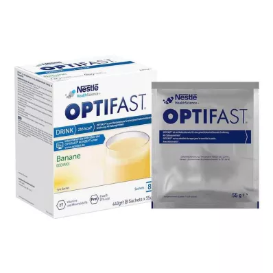 Optifast Drink Bananenpoeder, 8X55 g