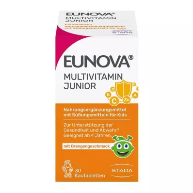 Eunova Junior kauwtabletten met sinaasappelsmaak, 30 stuks Eunova Junior kauwtabletten met sinaasappelsmaak, 30 stuks
