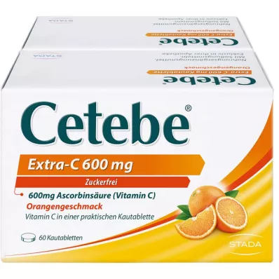 CETEBE Extra-C 600 mg kauwtabletten, 120 stuks