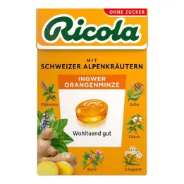 RICOLA o.Z.Box Gember Sinaasappel Mint Snoepjes, 50 g