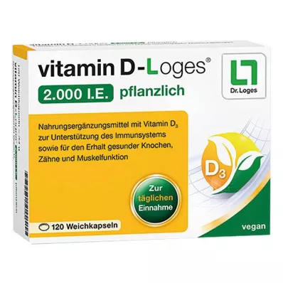VITAMIN D-LOGES 2.000 I.U. vegetarische zachte capsules, 120 st