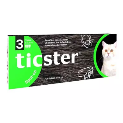 Ticster Plus Spot-on oplossing voor katten tot 4 kg (3x0,4 ml) Ticster Plus Spot-on oplossing voor katten tot 4 kg (3x0,4 ml)
