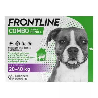 FRONTLINE COMBO tegen teken, vlooien bij honden L (20-40 kg), 3 st FRONTLINE COMBO tegen teken, vlooien bij honden L (20-40 kg), 3 st