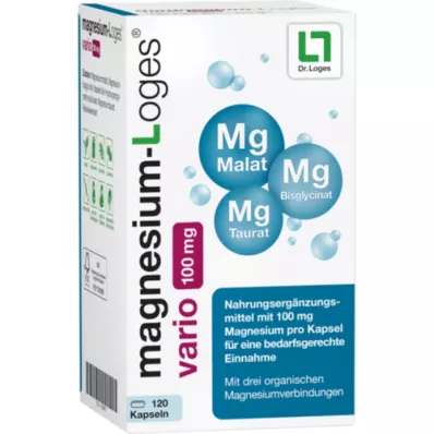 MAGNESIUM-LOGES vario 100 mg capsules, 120 st