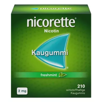 nicorette kauwgom verse munt, 2 mg nicotine, 210 stuks