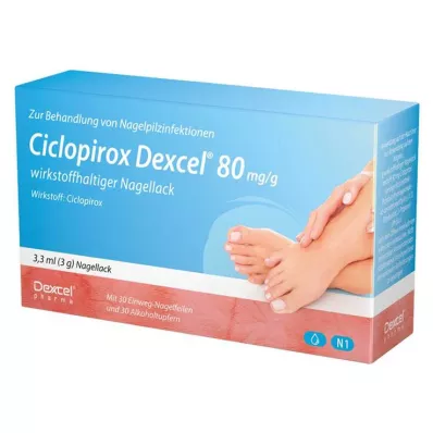 Ciclopirox Dexcel® 80 mg/g actieve nagellak, 3,3 ml Ciclopirox Dexcel® 80 mg/g actieve nagellak, 3,3 ml