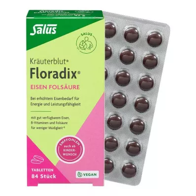 FLORADIX IJzer Foliumzuur Tabletten, 84 Capsules FLORADIX IJzer Foliumzuur Tabletten, 84 Capsules