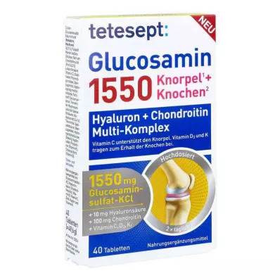TETESEPT Glucosamine 1550 filmomhulde tabletten, 40 st