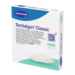 SORBALGON Klassiek calciumalginaatkompres 10x10 cm, 10 stuks