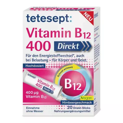 Tetesept Vitamine B12 400 Direct Sticks (20 stuks) Tetesept Vitamine B12 400 Direct Sticks (20 stuks)