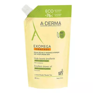 A-DERMA EXOMEGA CONTROL Navulling doucheolie, 500 ml
