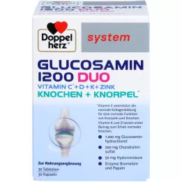 DOPPELHERZ Glucosamine 1200 Duo system Combinatieverpakking, 60 stuks